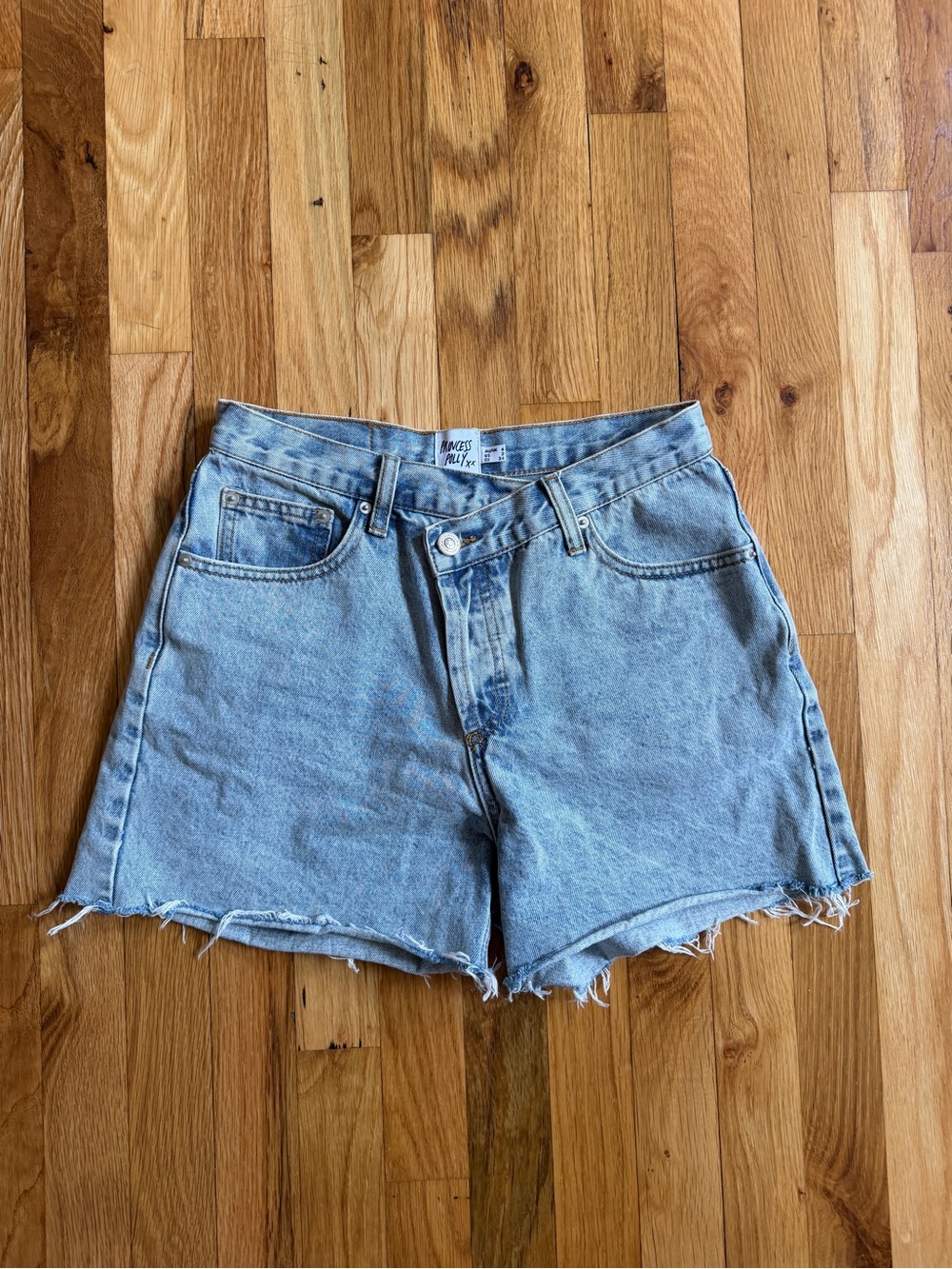 Princess Polly Crossover Denim Shorts